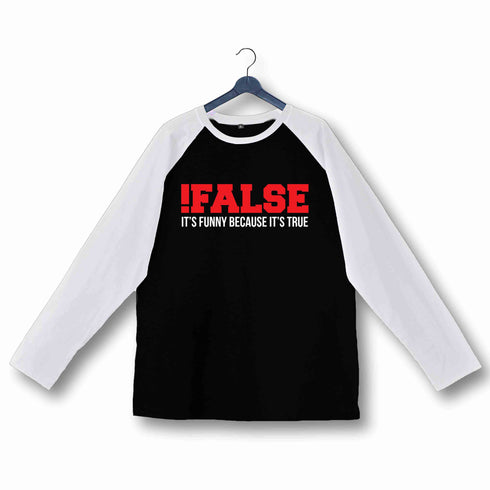 Coding Nerd Engineering FALSE TRUE FUNNY Custom Printed Graphic Design Raglan T-Shirt for Women